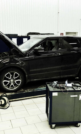 Диагностика постороннего звука ДВС в Range Rover Evoque