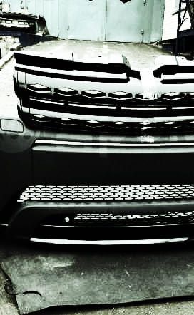 Арматурные работы переднего крыла в Range Rover Evoque