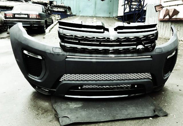 Арматурные работы по переднему бамперу в Range Rover Evoque