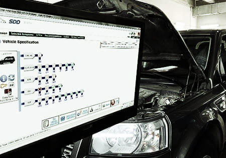 Компьютерная диагностика двигателя в Land Rover Freelander